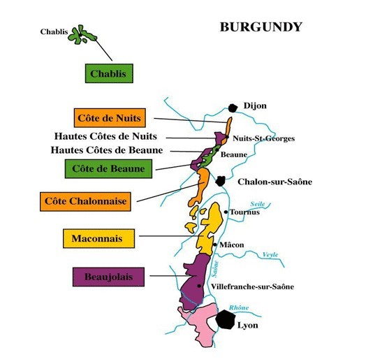 勃艮第產(chǎn)區(qū)等級(jí)劃分